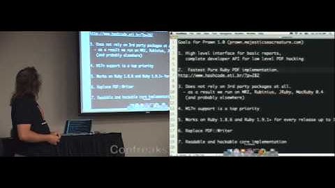 Lone Star Ruby Conf 2009 - Goals for Prawn 1.0 by: Gregory Brown