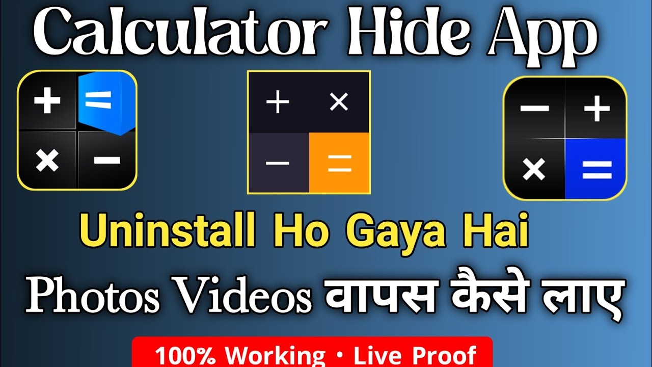 Calculator Hide App Delete Photo Recovery Calculator Hide App Se 