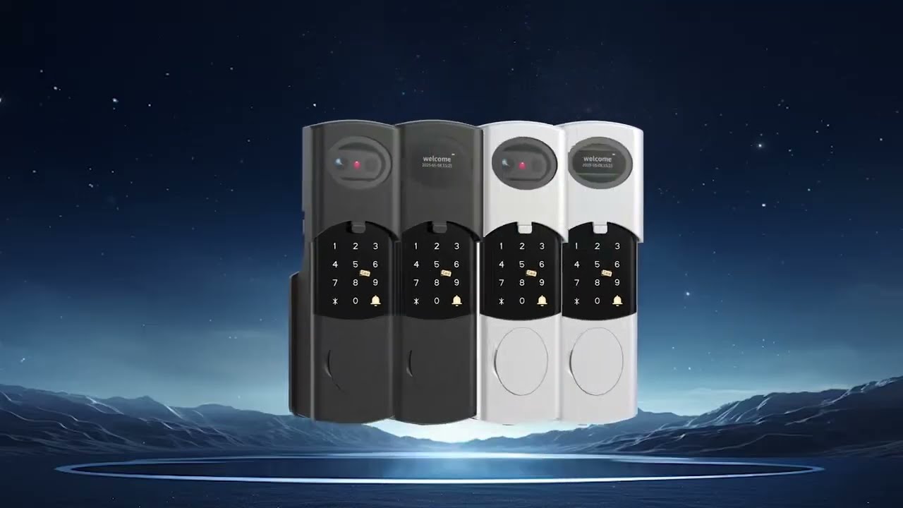 Hotelock intelligent lock，Tuya App, facial recognition, fingerprint, code, card, metal key to open.