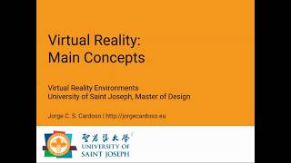 VRE - VR Main Concepts 1