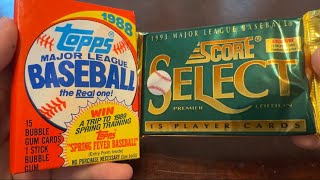 TRYING FOR THE JETER ROOKIE! 1988 Topps & 1993 Score Select #junkwax #baseballcards #rippingpacks