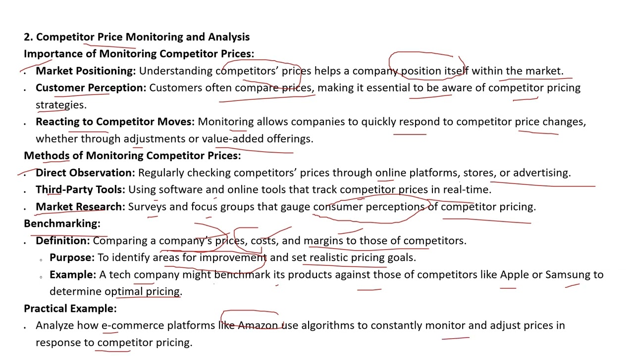 Competition based pricing