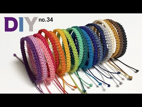 초보자도 쉽게 만드는 우정팔찌 만들기 ❤ Friendship bracelet for Beginners 幸運手環 Pulsera de nudo マクラメブレスレット | soDIY #34