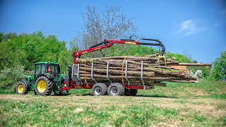 Tajfun Forestry trailer GAP 140 with Hydraulic tractor crane DOT 50K