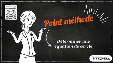 Déterminer une équation de cercle