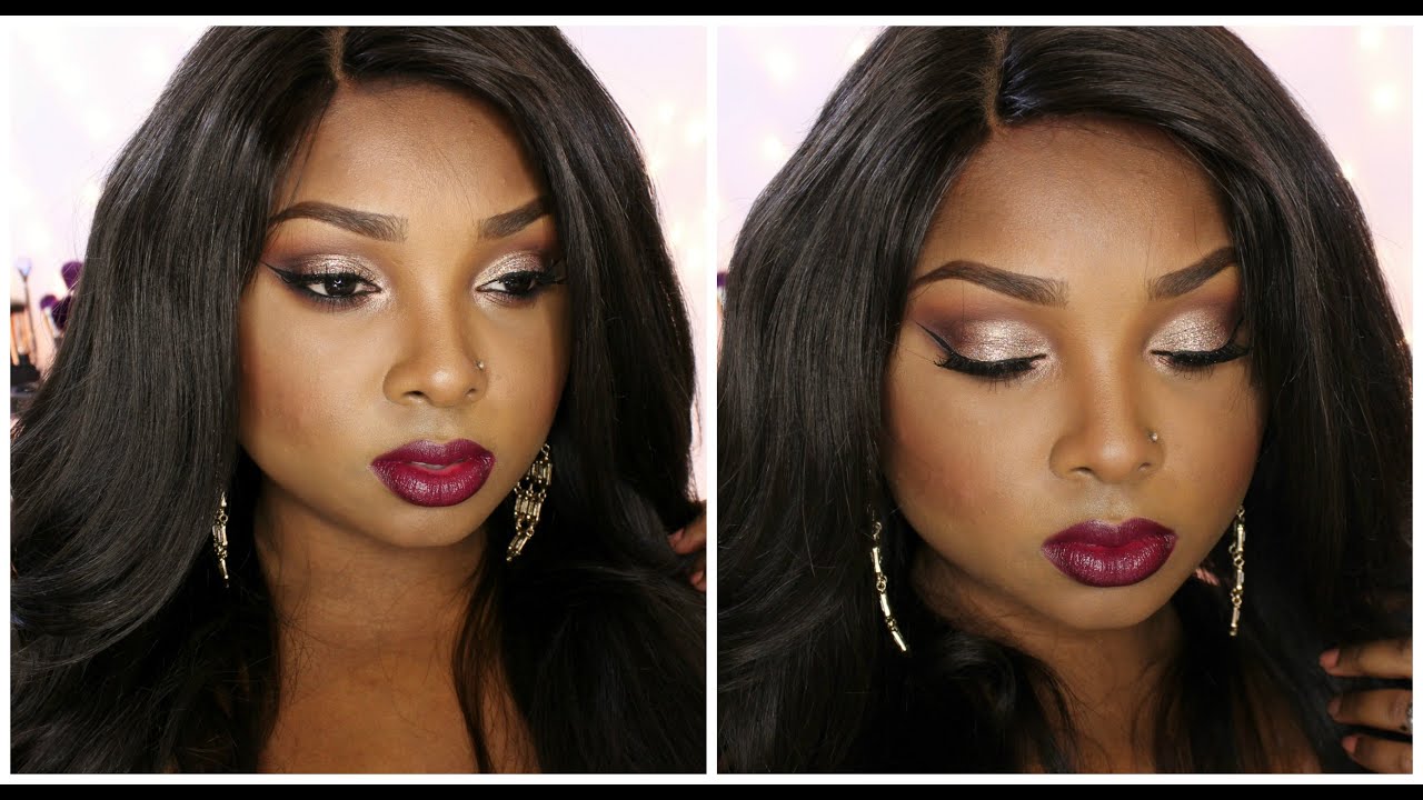 Fall Glitter Glam Make up - Semi full face tutorial - Amrezy Palette ...