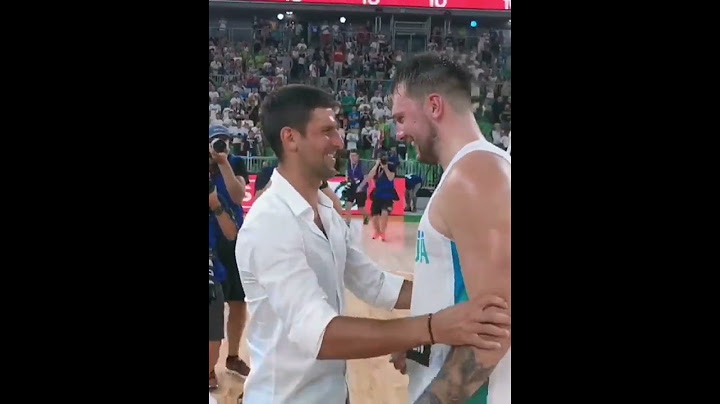 Luka Doncic catching up with Serbian Tennis star Novak Djokovic in todays post game