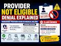 Provider Not Eligible Denial Explained | Rendering Provider Issue in Medical Billing