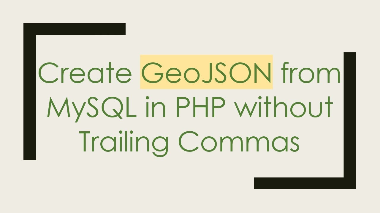 Create GeoJSON from MySQL in PHP without Trailing Commas