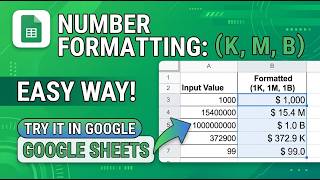 Google Sheets Trick: Format Numbers as Thousands, Millions & Billions