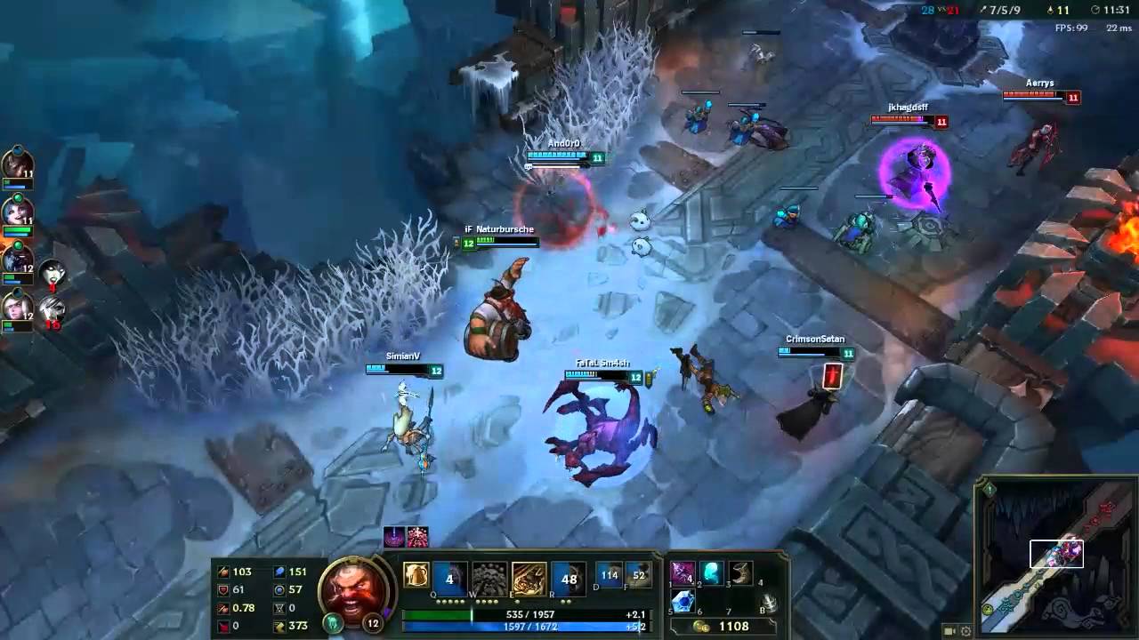 Morgana outplay 1 vs 5 [LOL]