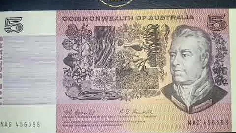 Australia's first five dollar banknote