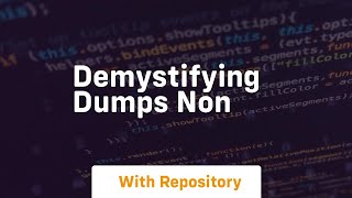 demystifying dumps non Net Worth
