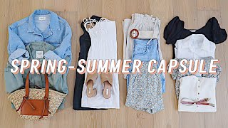 12 pieces, 54 outfits SPRING - SUMMER CAPSULE WARDROBE | summer travel outfit ideas | Miss Louie