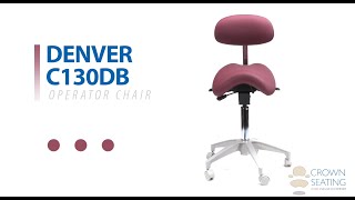 Denver C130Db Stool With Backrest From Crown Seating