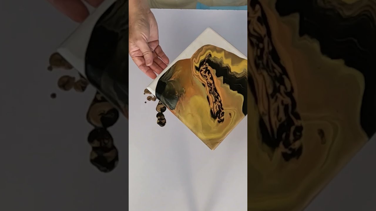 JUPITER -  My very first acrylic art pour - Day 1