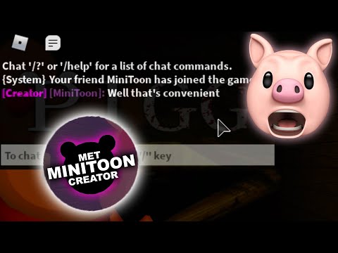 MINITOON JOINED MY GAME!! | Roblox Piggy Build Mode