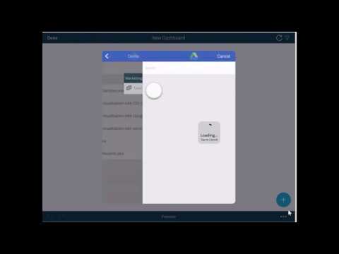 Create a visualization with excel data from Google Drive with ReportPlus Mobile for iOS