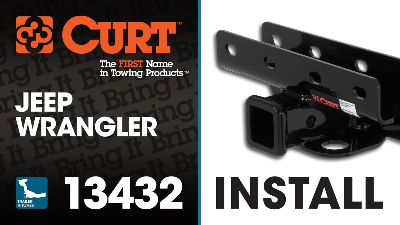 Trailer Hitch Install: CURT 13432 on Jeep Wrangler - YouTube