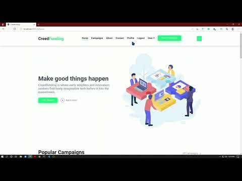 Angular || Django || Full Stack Website ||  Creedfunding