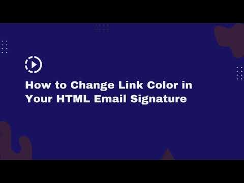 How to Change Link Color in Your HTML Email Signature - YouTube