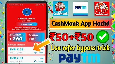 Cash Monk app unlimited trick | CashMonk hack trick | CashMonk one device Refer trick | techguruearn