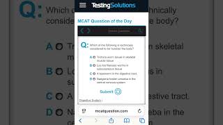 Mcat biology practice question.