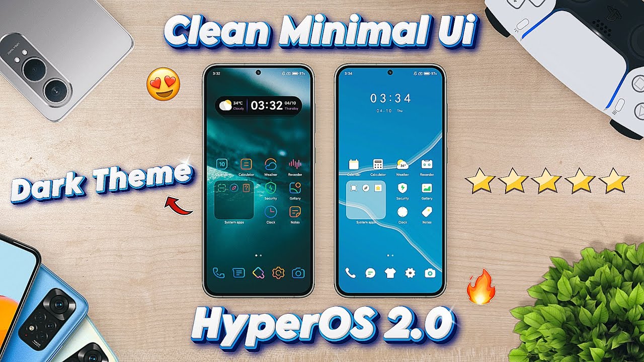 Clean Minimal HyperOS 2.0 Themes with Dark Mode!