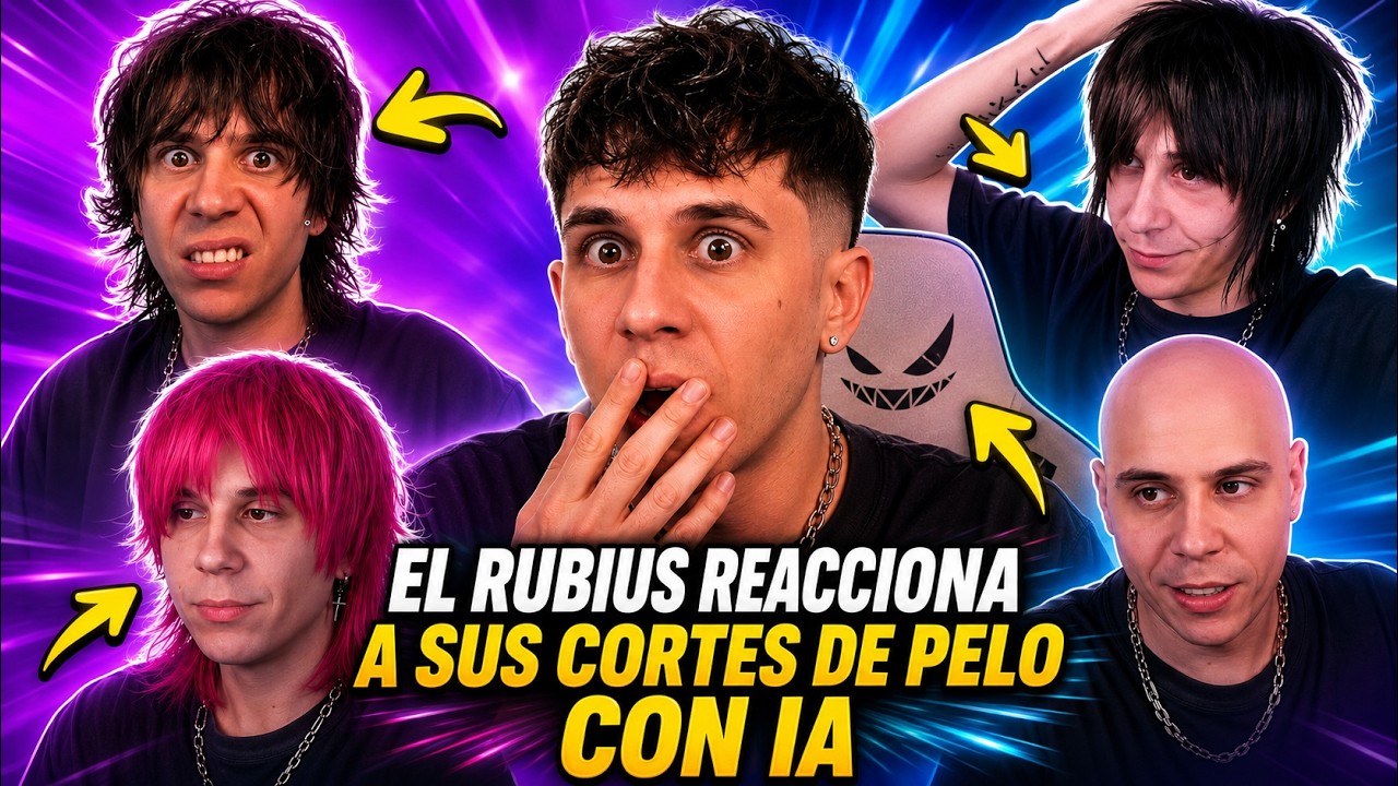 🤯 l EL RUBIUS - REACCIONA A SUS CORTES DE PELO HECHOS CON IA🤯 - YouTube