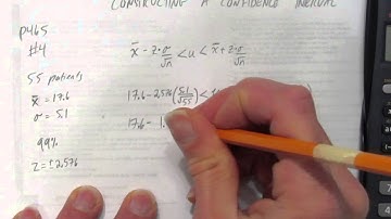 CONSTRUCTING A CONFIDENCE INTERVAL