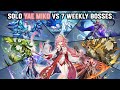 Solo c0r1 yae miko vs 7 weekly bosses without food buff  genshin impact