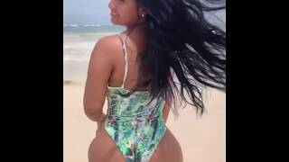 KENNEDY CYMONE  SHOWING OFF HER ASS ON THE BEACH