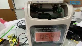 Punch Card Machine Timi 6500N Cara Set Tulisan Font Besar Kecil Print Tanpa 0 Depan
