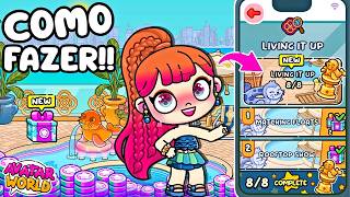 HOW TO COMPLETE THE LUXURY HOTEL POOL MISSIONS AND EARN FREE COINS IN AVATAR WORLD!! screenshot 4