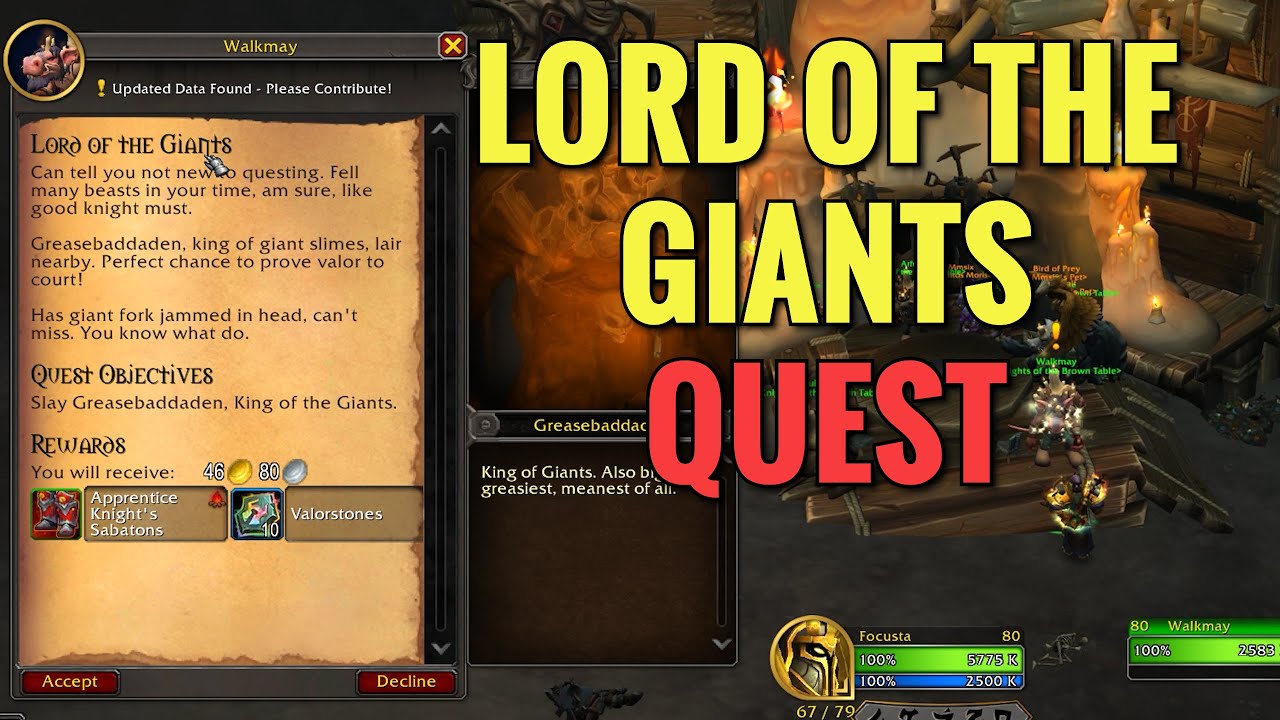 Lord Of The Giants Quest (WoW TWW)
