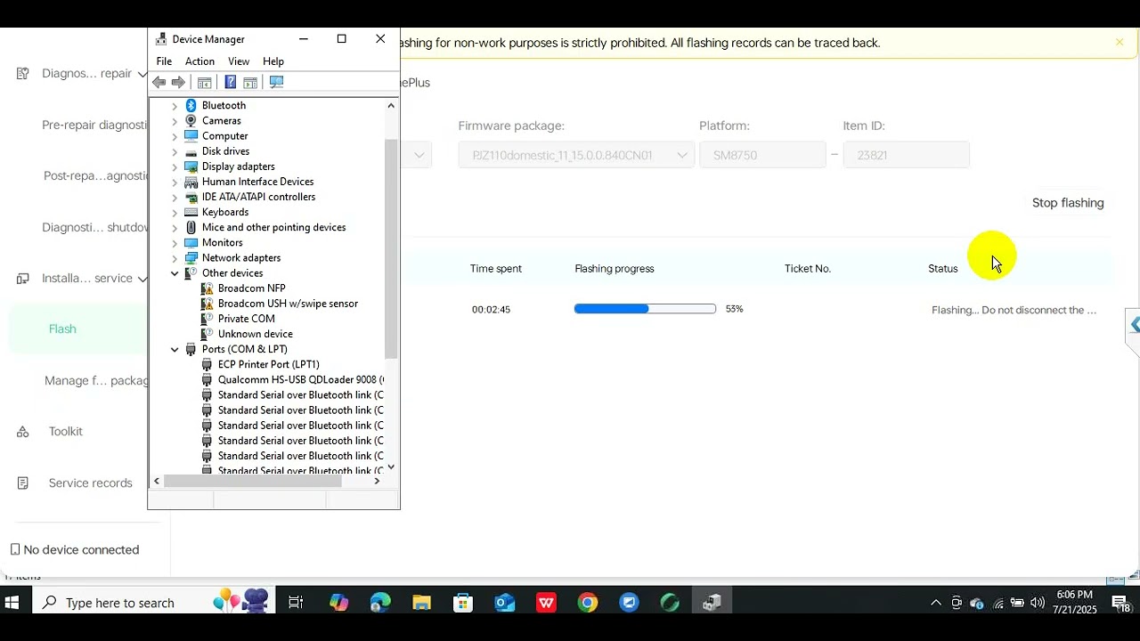 Oneplus 13 PJZ110 Auth Flash | Dead Qualcomm 9008 | Pin Pattern Frp Demo Region Lock 