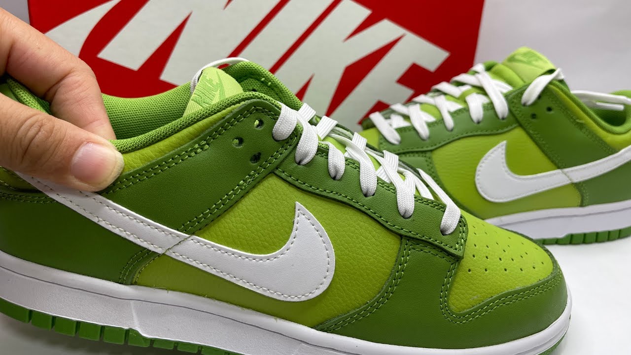 Nike Dunk Low Retro Chlorophyll 2022 Unboxing  SNKRS Touch  CHLOROPHYLLWHITE VIVID GREEN
