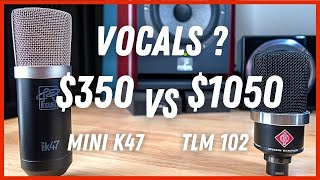 NEUMANN TLM 102 VS ROSWELL PRO AUDIO MINI K47  Microphone comparison