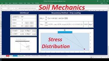 Stress Distribution in Soil : Excel Spreadsheets :(Geotechnical Excel: GEOtExcel), #soilmechanics