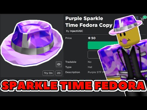 Roblox UGC Purple Sparkle Time Fedora Copy *100 Robux* - YouTube