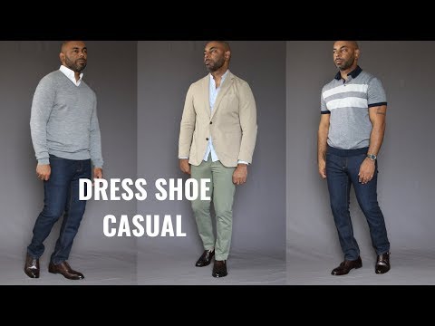 dress shirt jeans and dress shoes