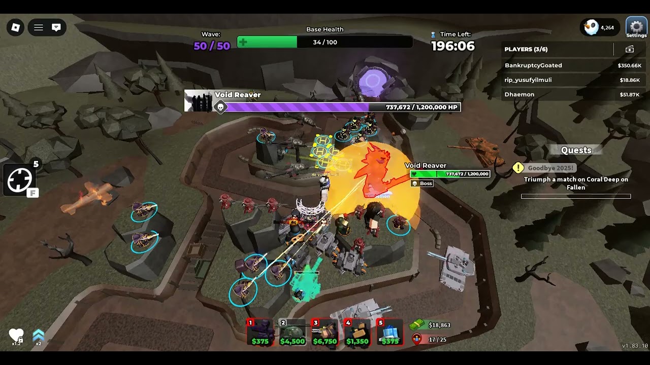 I lost at tds hardcore wave 50