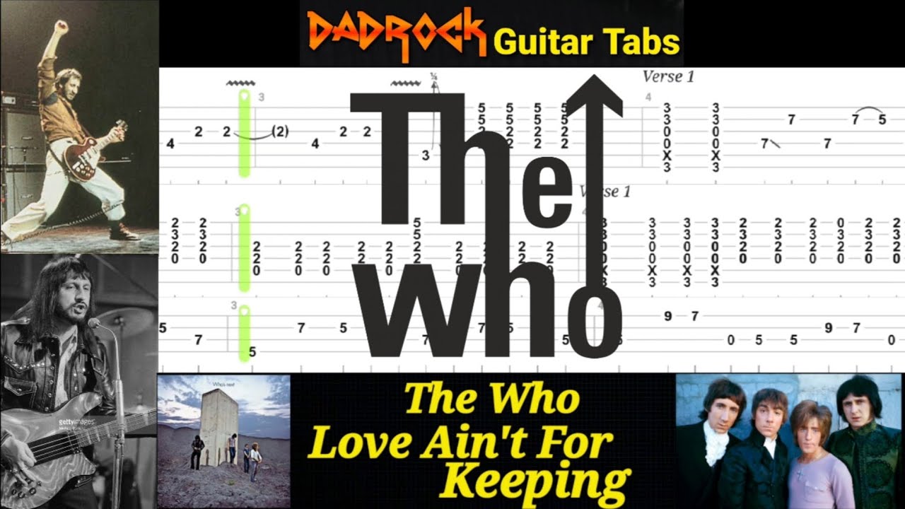 Love Ain't For Keeping - The Who - Guitar + Bass TABS Lesson