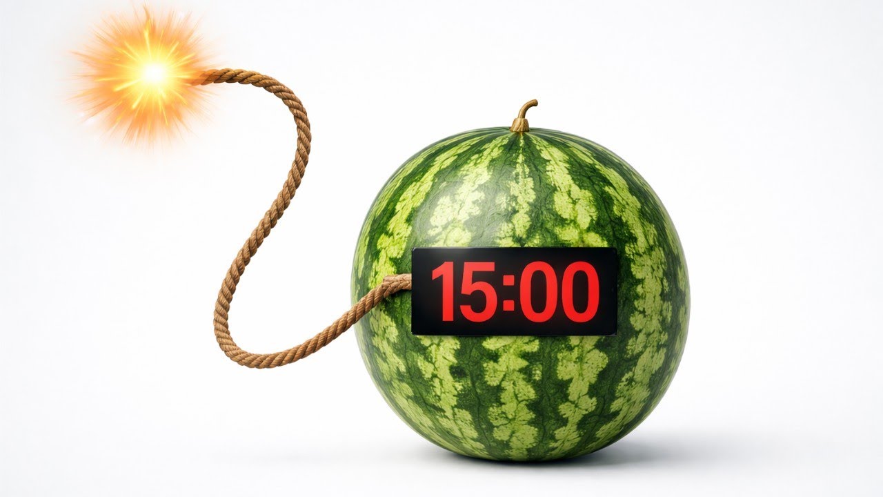 15 Minute Bomb Timer [WATERMELON] 🍉 | No Music