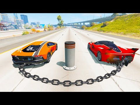 Chained Car Crashes - BeamNG Drive