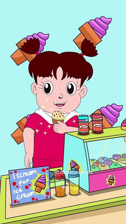 Diva's Ice Cream Adventure: A Lesson in Line Etiquette! 🍦😊🍨👫 #shorts #divatheseries #animation