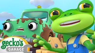 Muddy Mountain Helicopter Rescue Geckos Garage Trucks & Cars Kids Cartoons