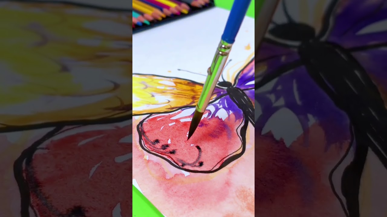 Butterfly Art!🎨🦋 Messy Start Turns Beautiful! ✨