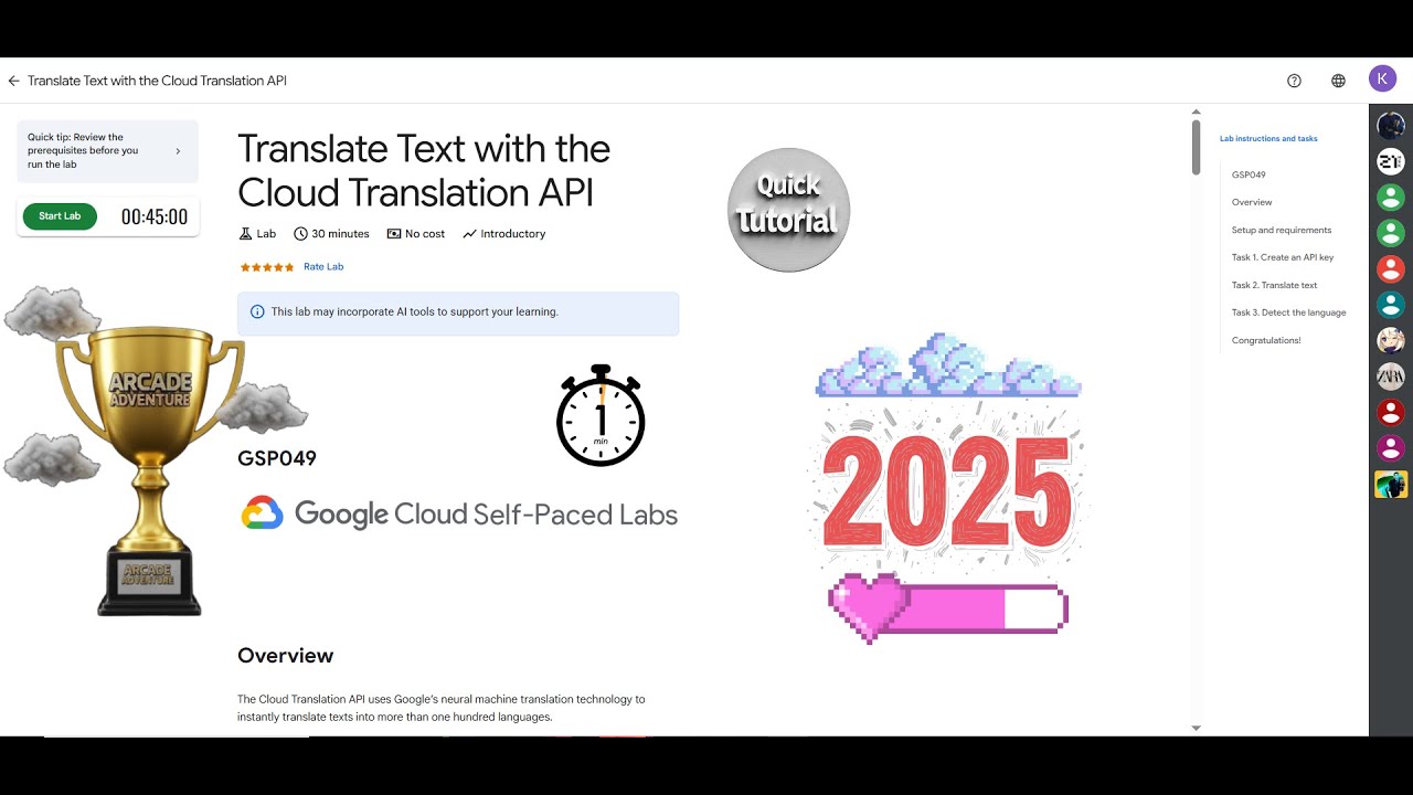 [NEW2025] Translate Text with the Cloud Translation API || #qwiklabs ...