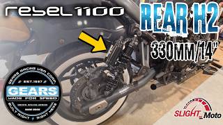 Huge upgrade! Rear 13 suspension for Honda Rebel 1100, GEARS RACING H2 Rear Suspension - Install